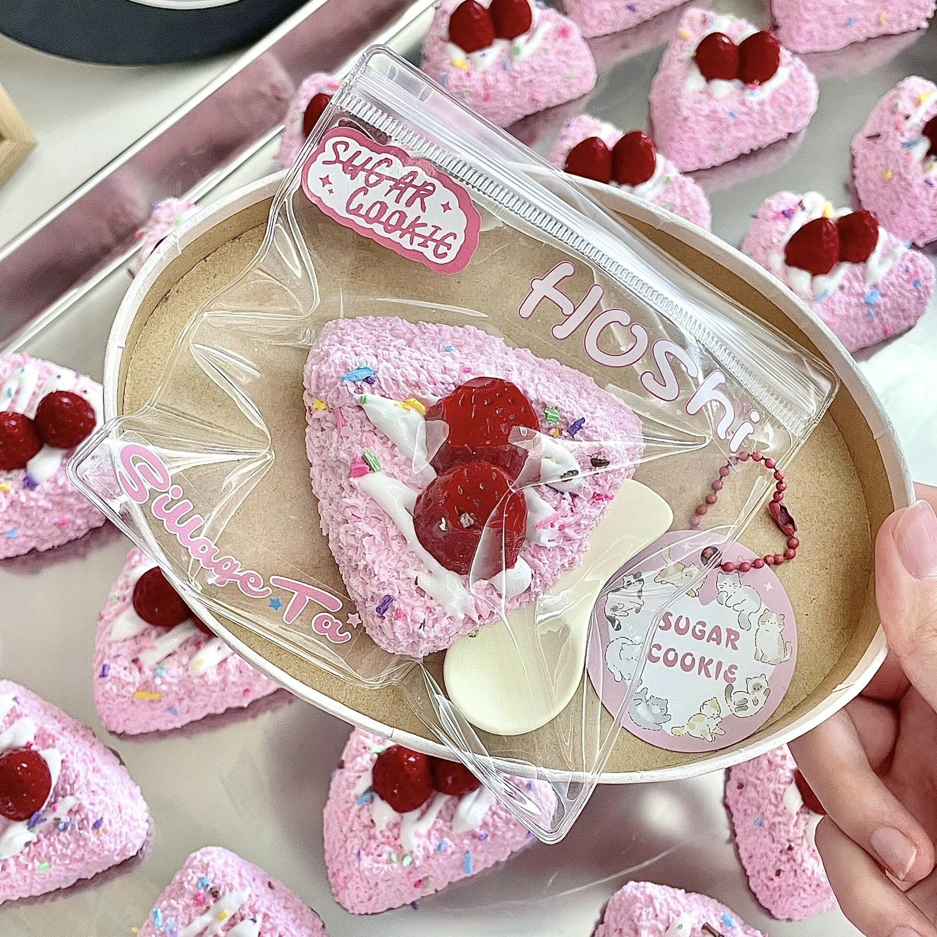 Pink Cream Strawberry Dessert Series — Slow Rising Squeezies Squishy Toys