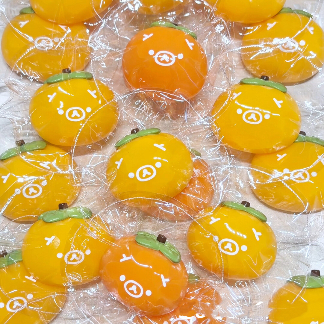 The Rilakkuma Pantry Squishy Food Fruit Keychain Collection