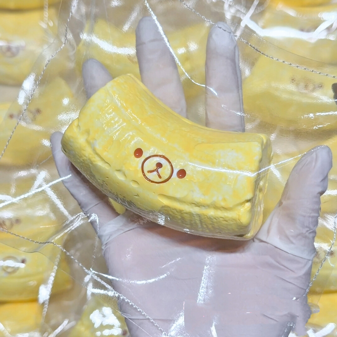 The Rilakkuma Pantry Squishy Food Fruit Keychain Collection