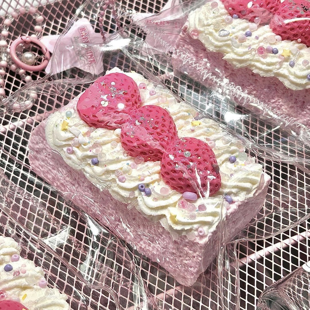 Pink Cream Strawberry Dessert Series — Slow Rising Squeezies Squishy Toys