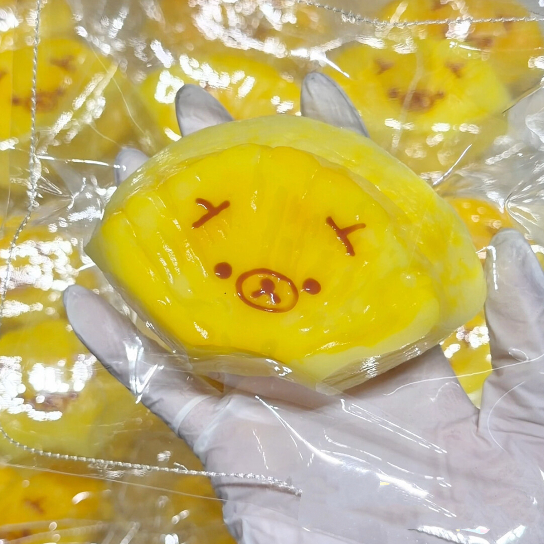 The Rilakkuma Pantry Squishy Food Fruit Keychain Collection