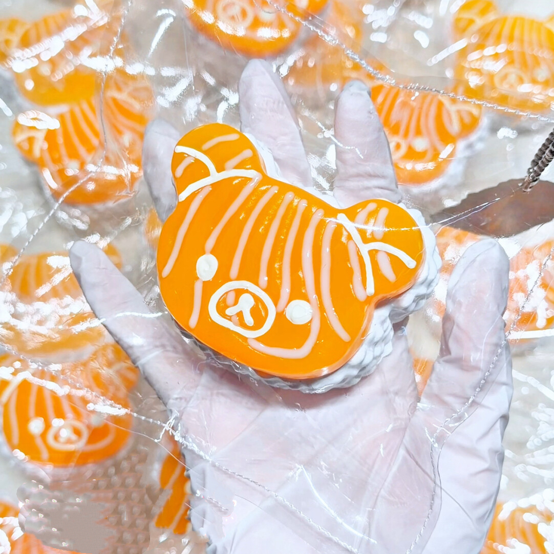 The Rilakkuma Pantry Squishy Food Fruit Keychain Collection