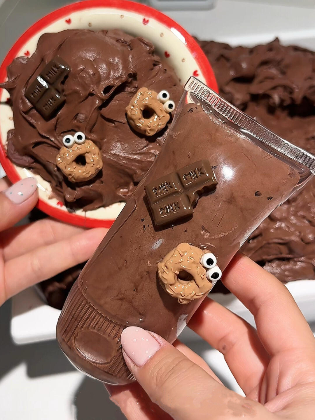 Handmade Crispy Stress Ball Fidget Squishy Toy --- Toothpaste Nutella Chocolate Hazelnut Spread
