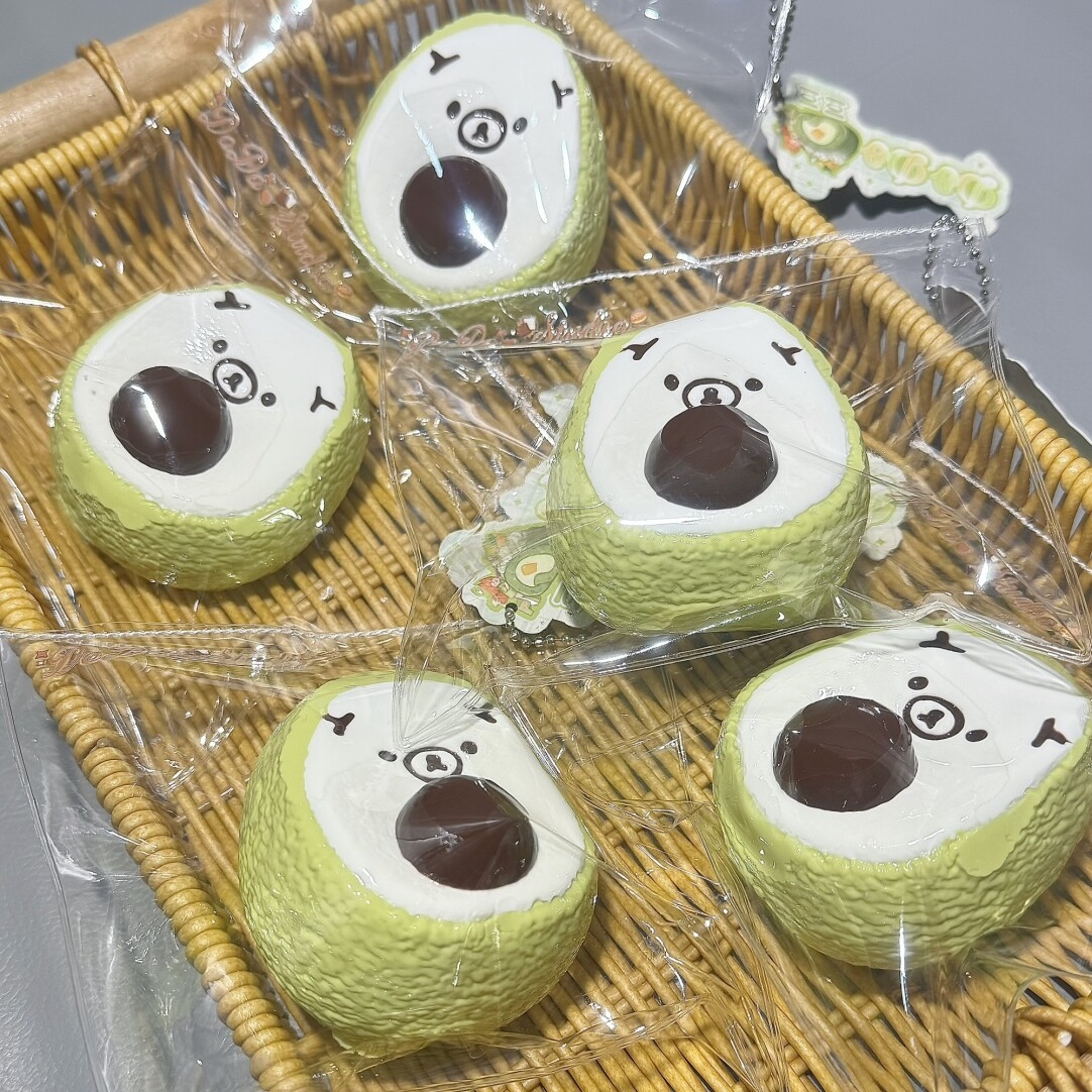The Rilakkuma Pantry Squishy Food Fruit Keychain Collection