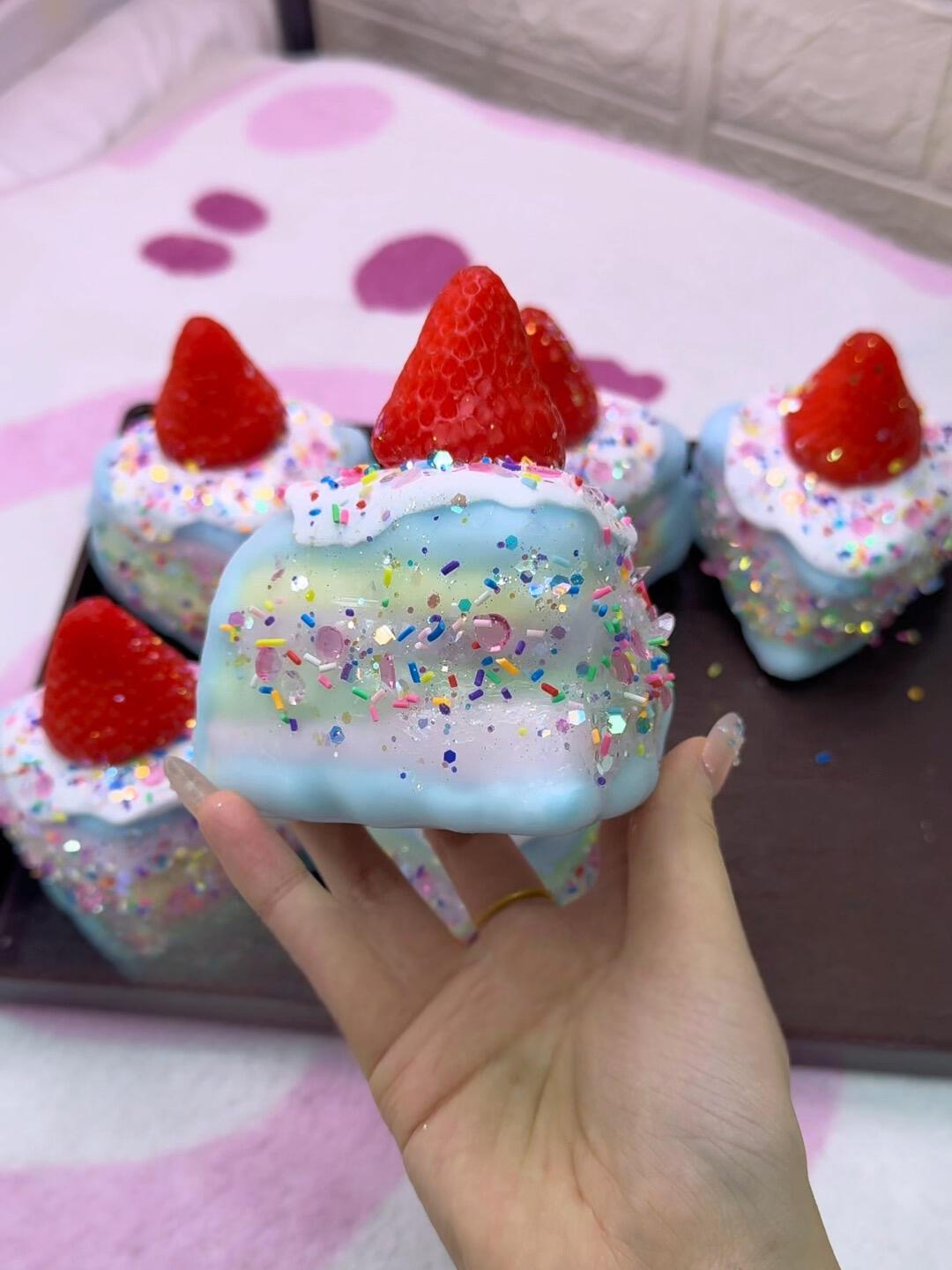 Crispy Stress Ball Fidget Squishy Toy --- Birthday Cake Series