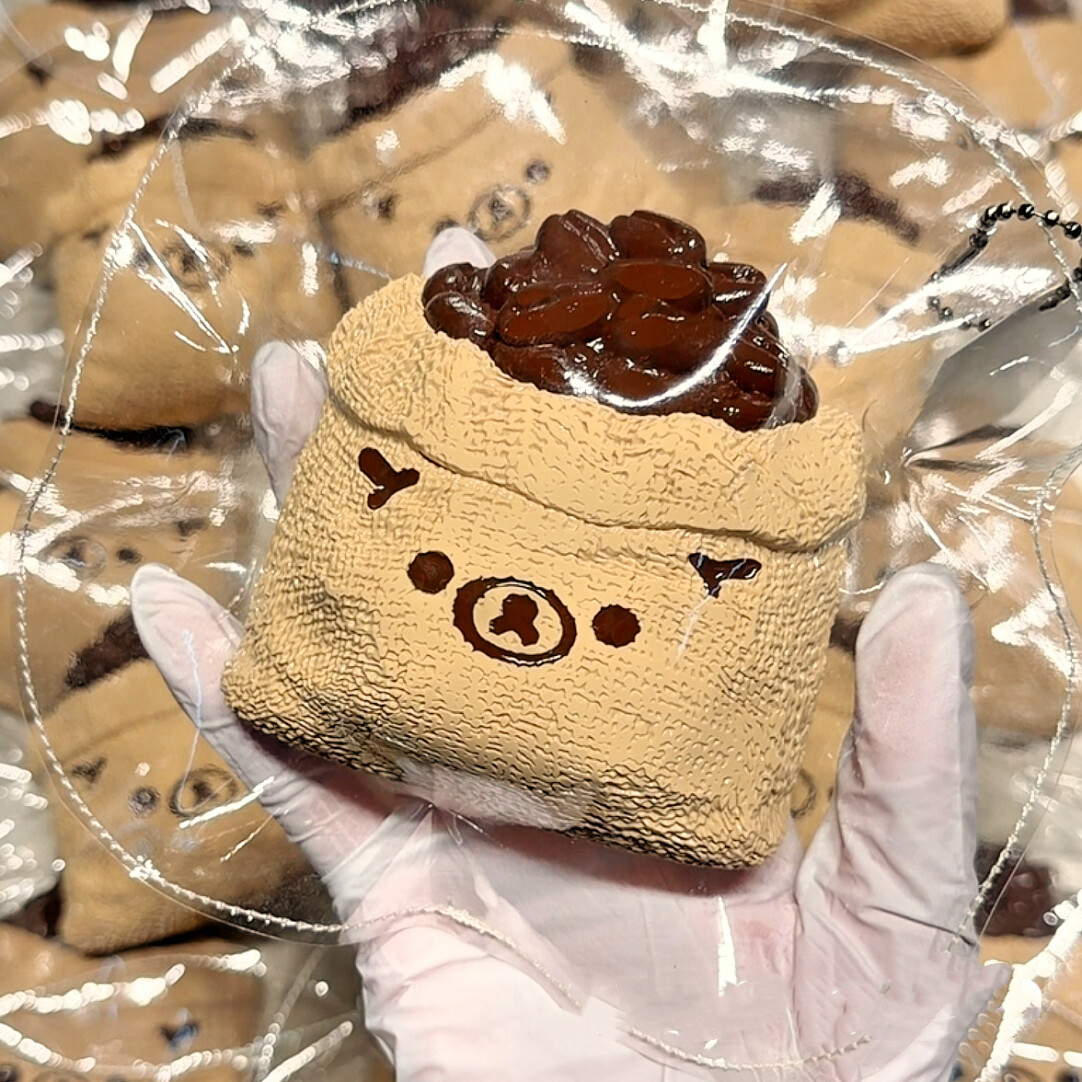 The Rilakkuma Pantry Squishy Food Fruit Keychain Collection
