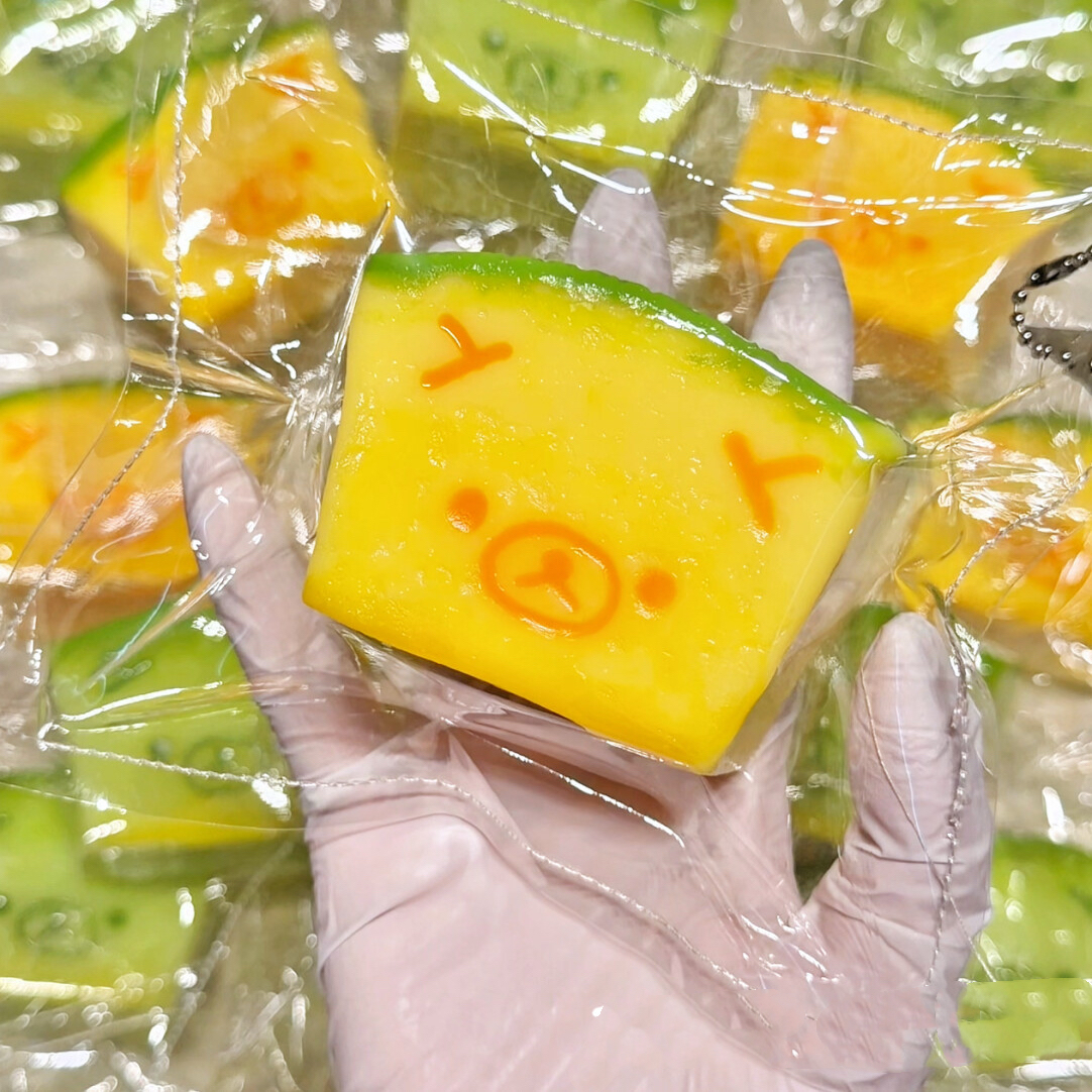The Rilakkuma Pantry Squishy Food Fruit Keychain Collection