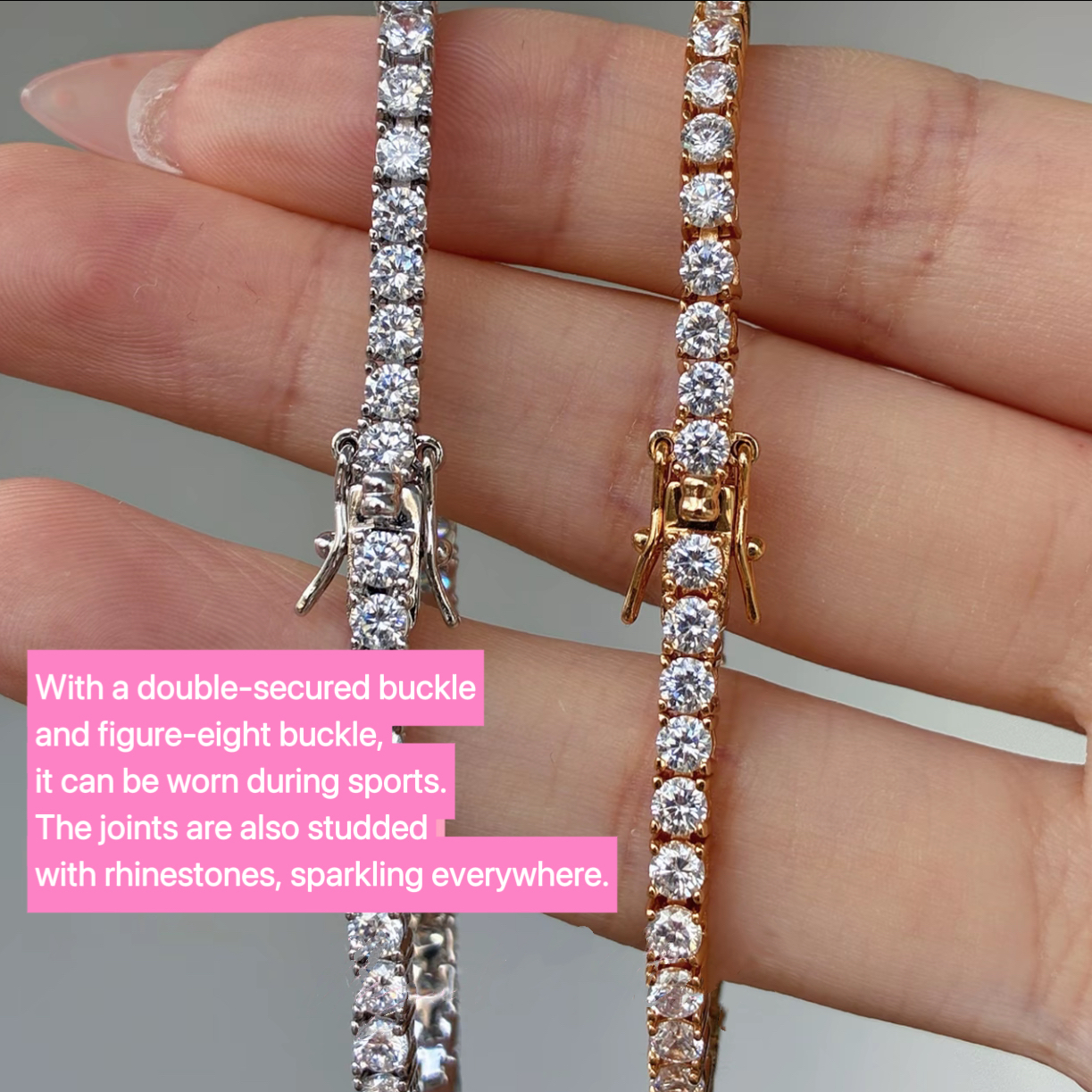 Classic Tennis Full Rhinestone Bracelet