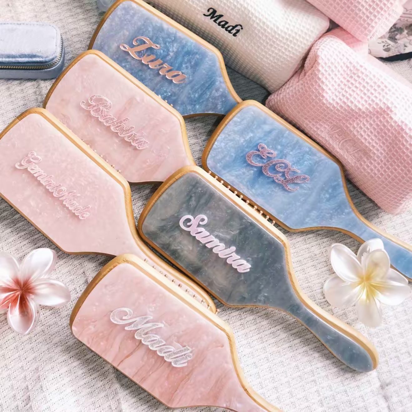 Aurora Glow Name Customization Detangling Brush Comb