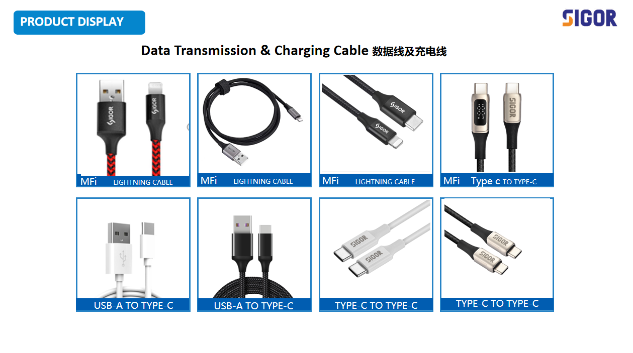 SIGOR USB Data Cable Display Cabinet