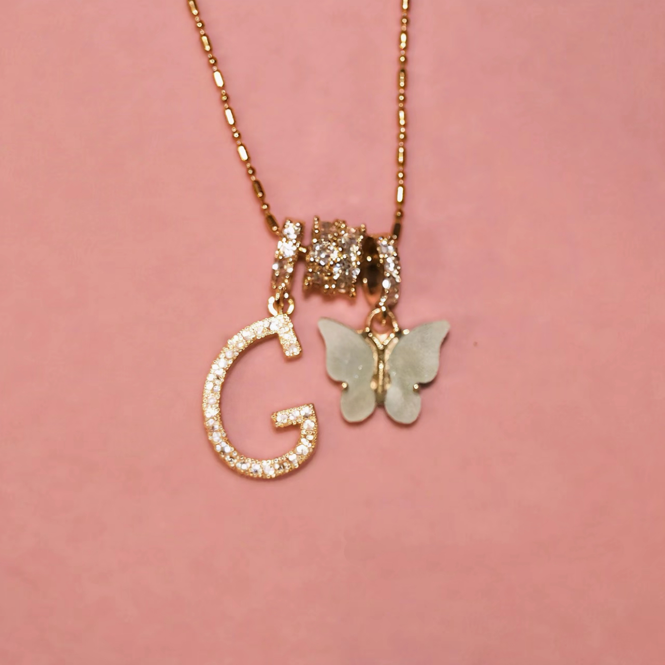 Butterfly Dancer Fantasy Name Letters Necklace