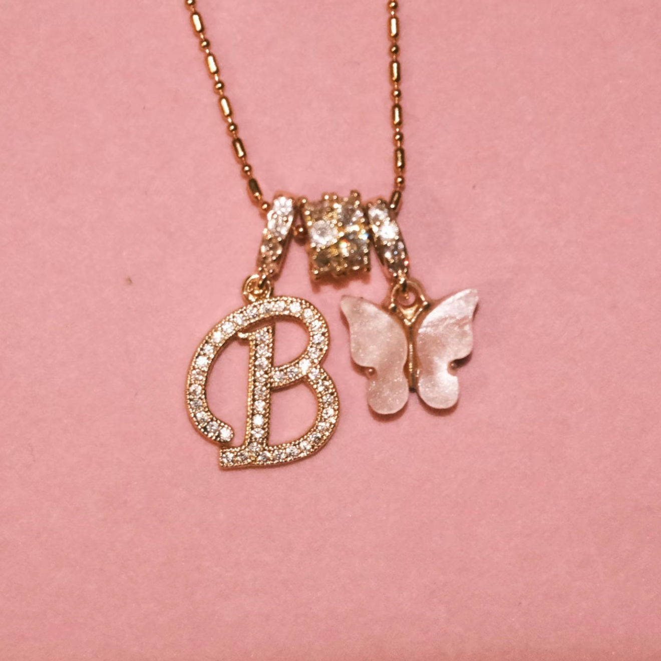 Butterfly Dancer Fantasy Name Letters Necklace