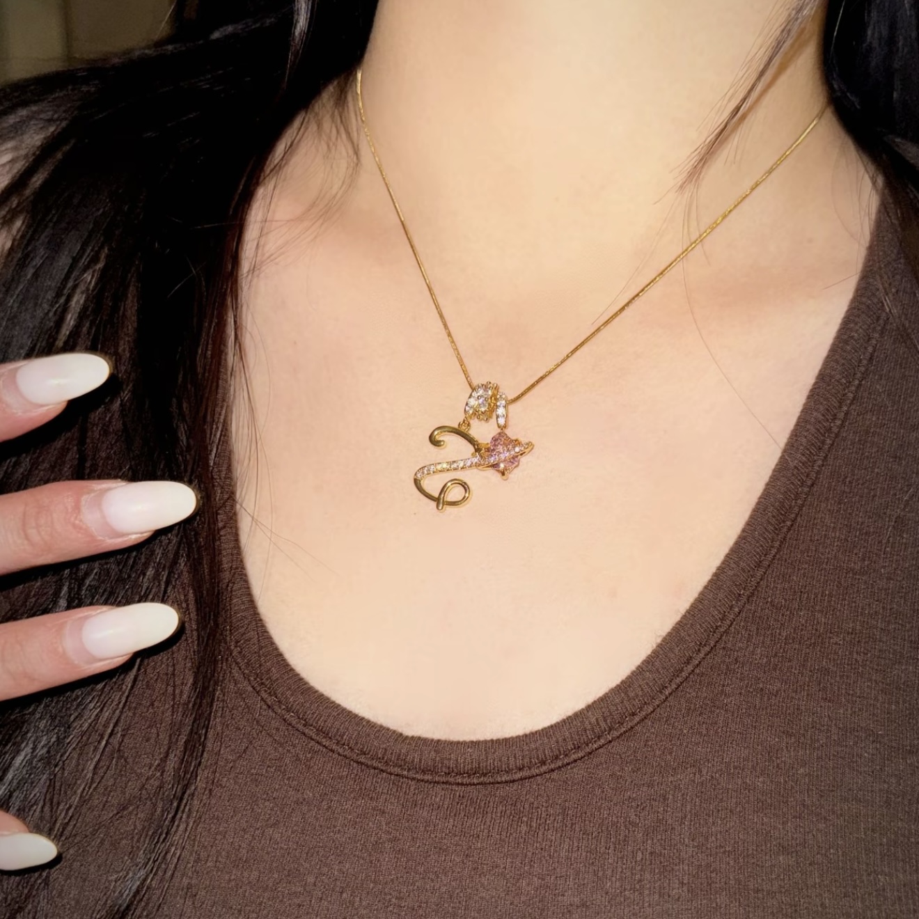 Friendship's Eternal Orbit Name Letters Necklace