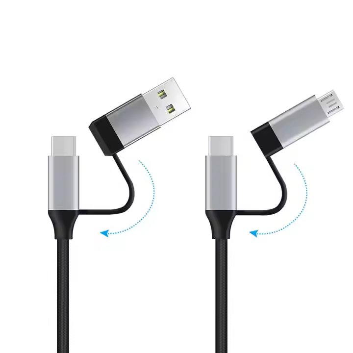 SIGOR Multi-functional 4 in 1 charging cable fast charger cable mobile data cables 3A