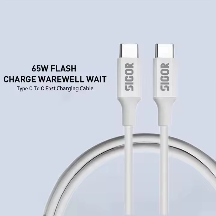 SIGOR Cable Type C to C Charger Data Cables Fast Charging