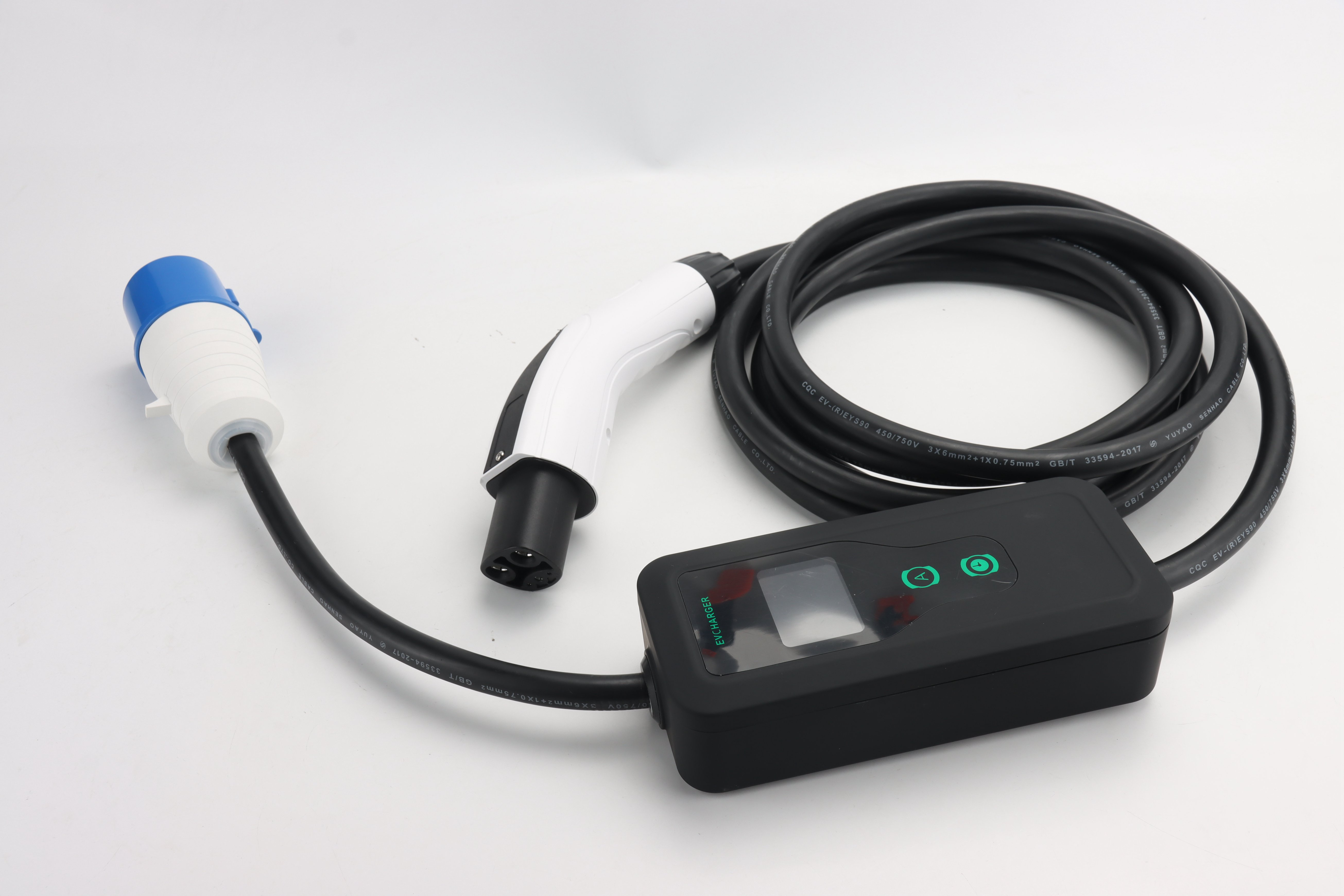 SIGOR Manufacturer Electric Car Adapter Ev Charger Adapter for tesla 32A Single Phase Emobile Ev Charger with LCD for Ev Electric Car