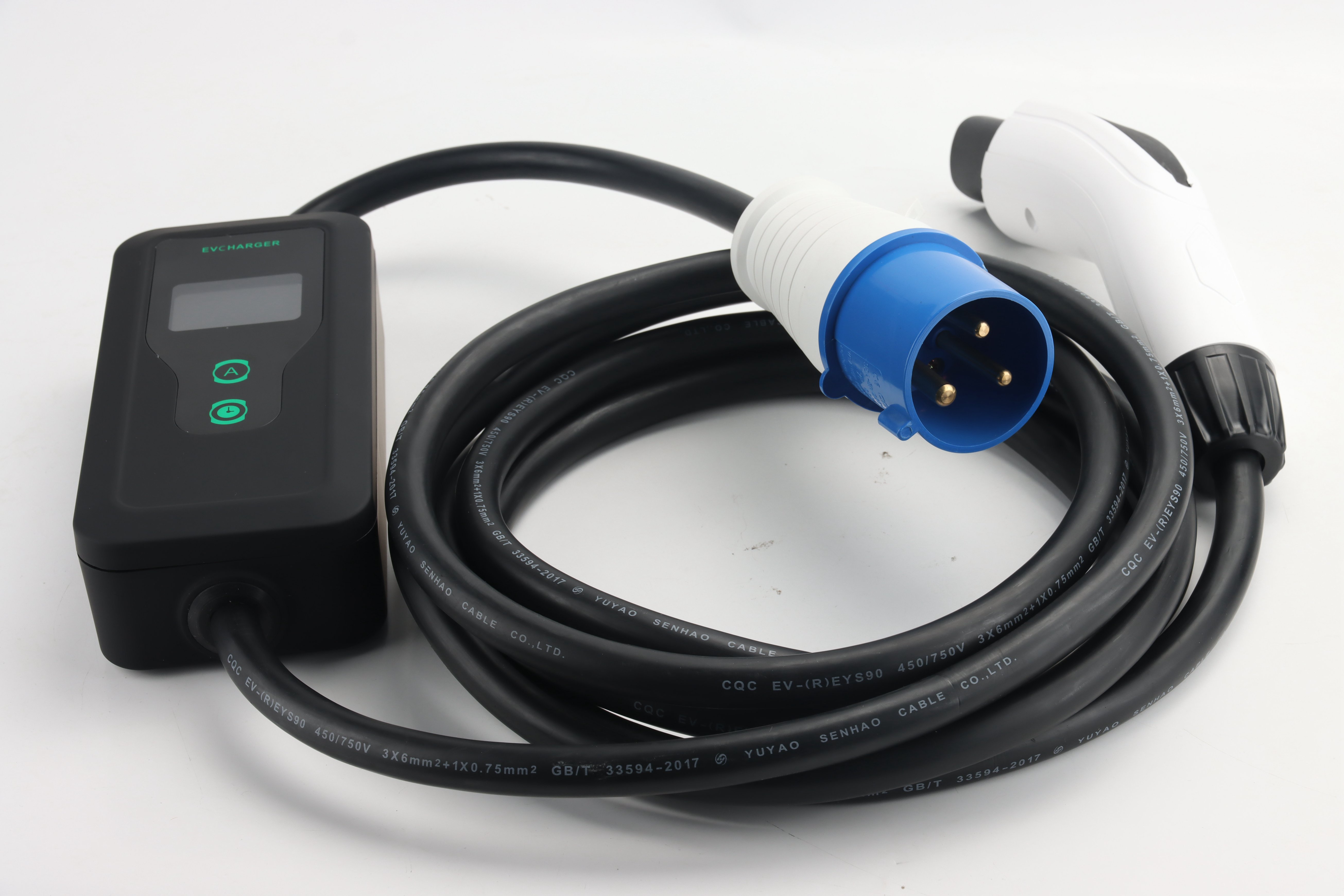 SIGOR Manufacturer Electric Car Adapter Ev Charger Adapter for tesla 32A Single Phase Emobile Ev Charger with LCD for Ev Electric Car