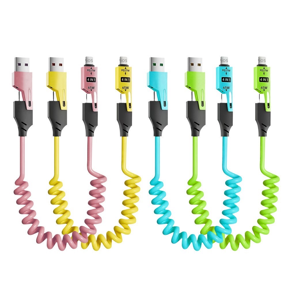 SIGOR 65W 4 in 1 fast charging USB Type C Lightning 1.5m data cable