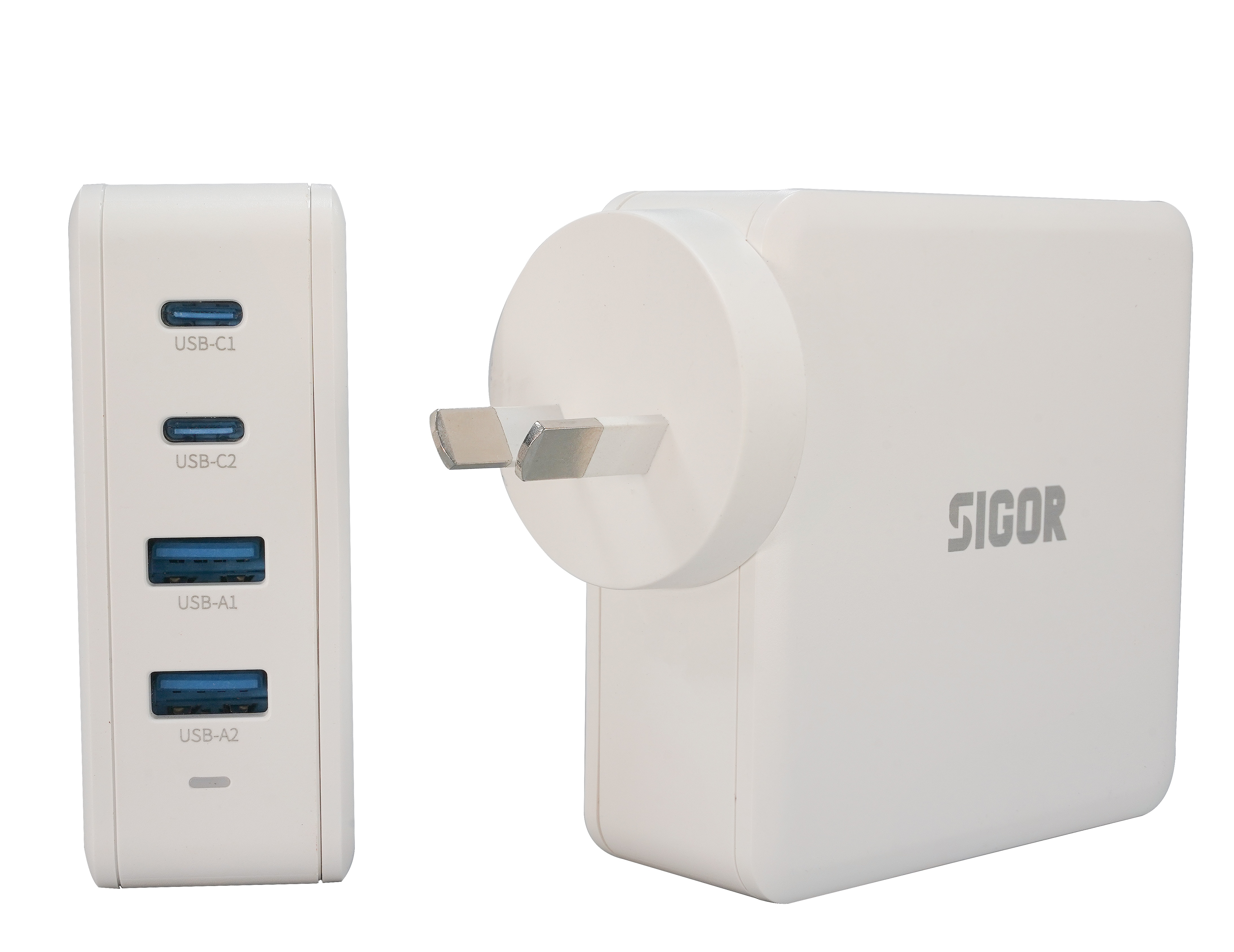SIGOR 100W USB C Charger 4 Port PD Wall Charger Block Compact Power Adapter