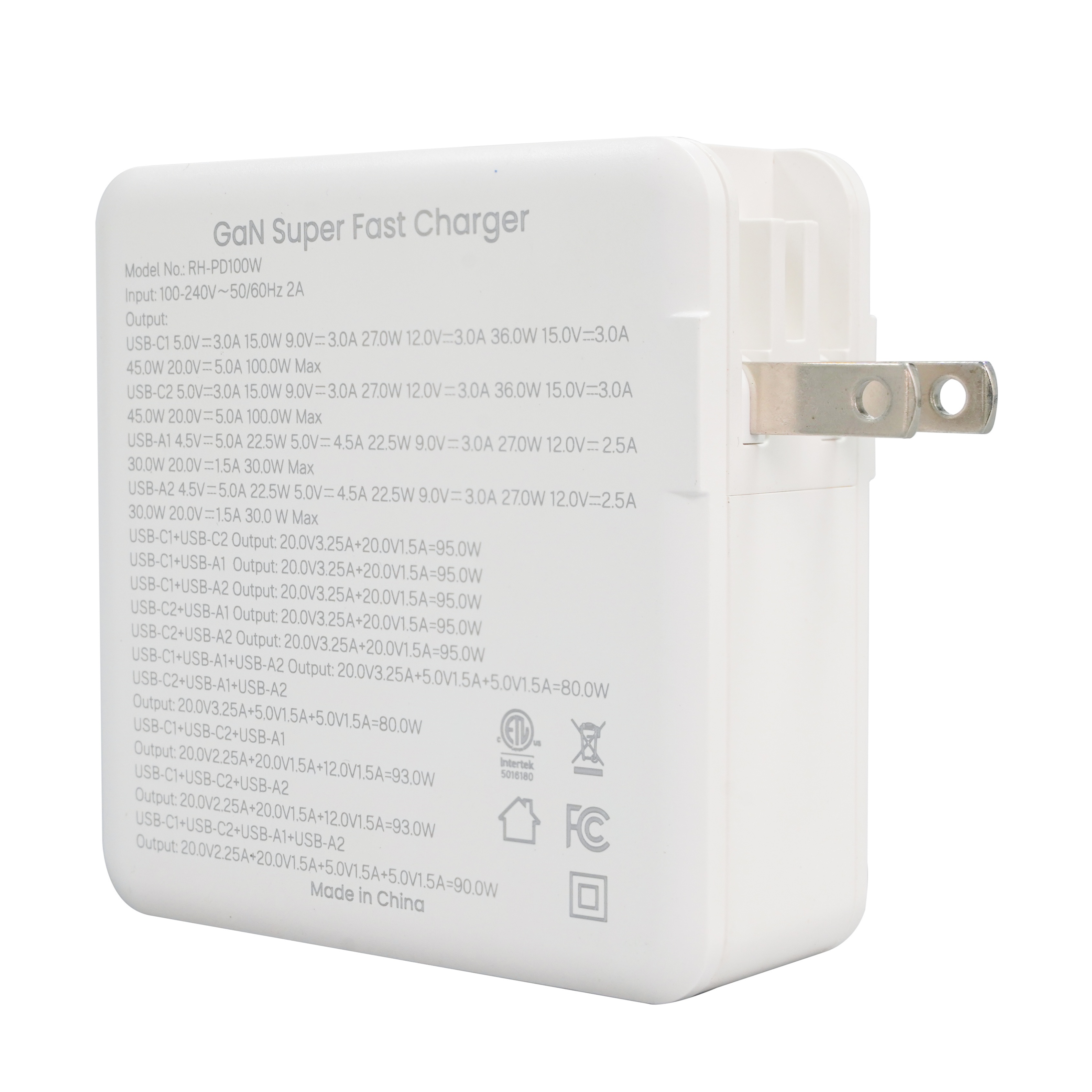 SIGOR 100W USB C Charger 4 Port PD Wall Charger Block Compact Power Adapter