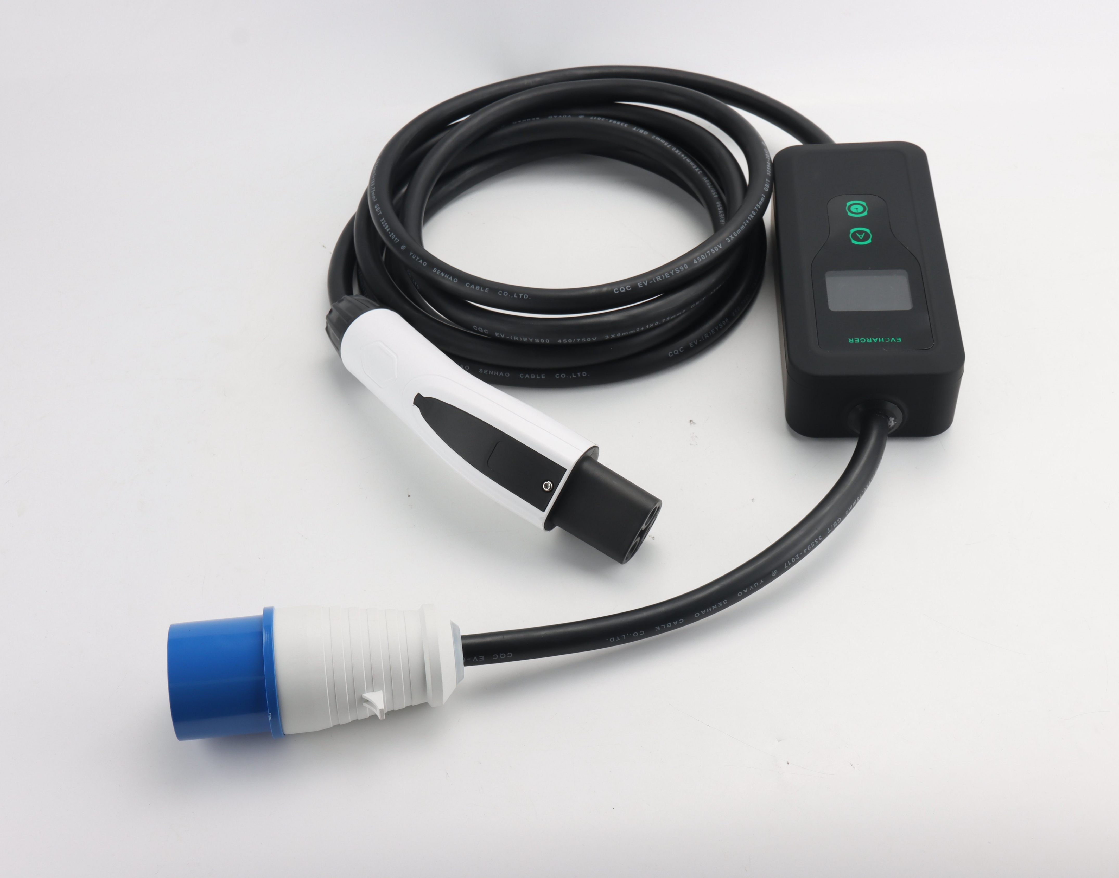 SIGOR Manufacturer Electric Car Adapter Ev Charger Adapter for tesla 32A Single Phase Emobile Ev Charger with LCD for Ev Electric Car