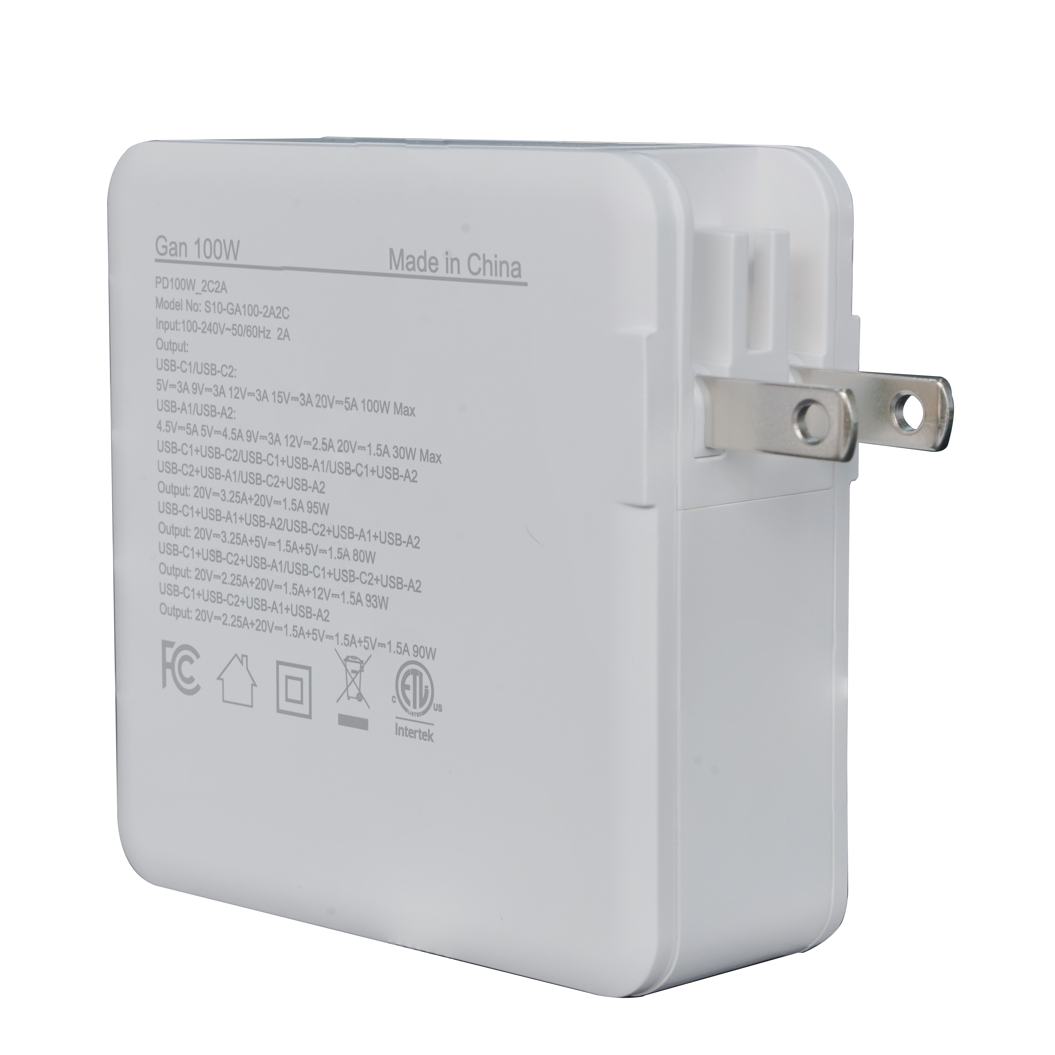 SIGOR 100W USB C Charger 4 Port GaN Wall Charger Block Compact Power Adapter