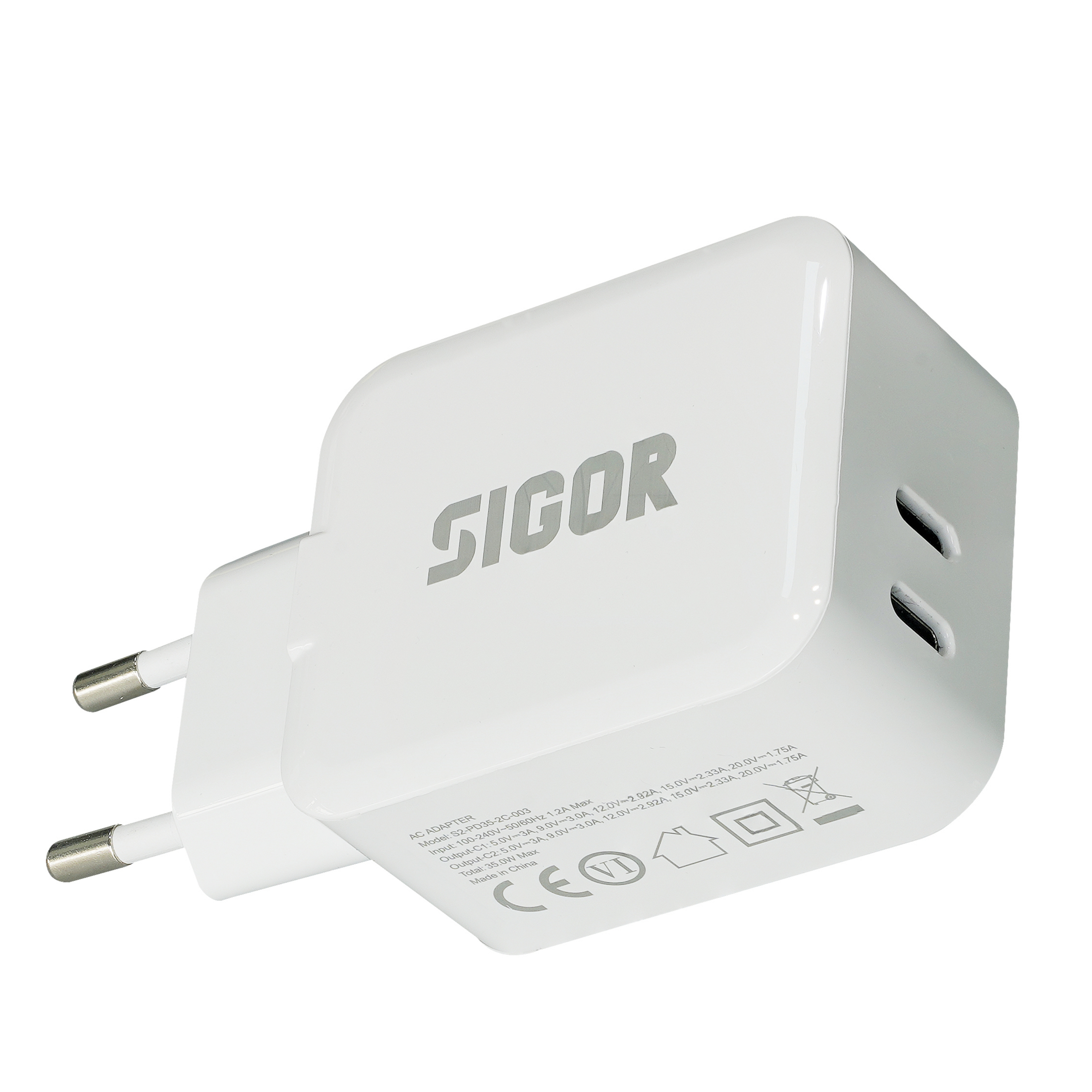 SIGOR Universal 35W Fast Charging phone charge USB Charger Adapter