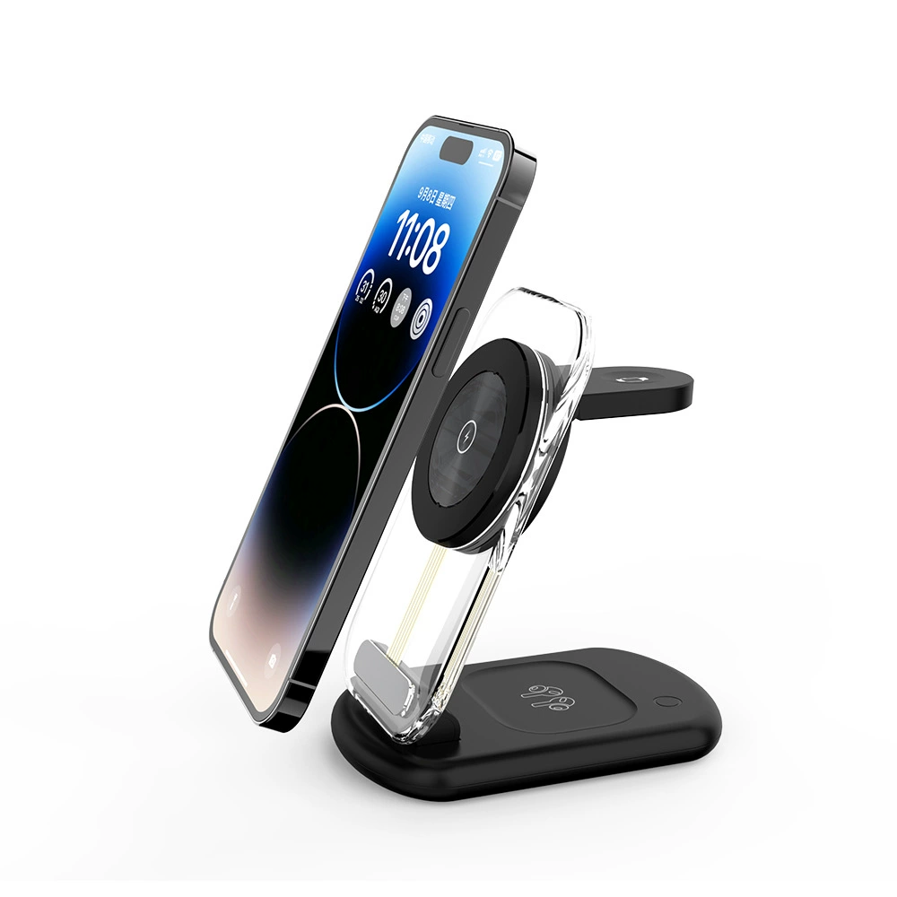 SIGOR New transparent foldable magnetic 3 in 1 wireless charger