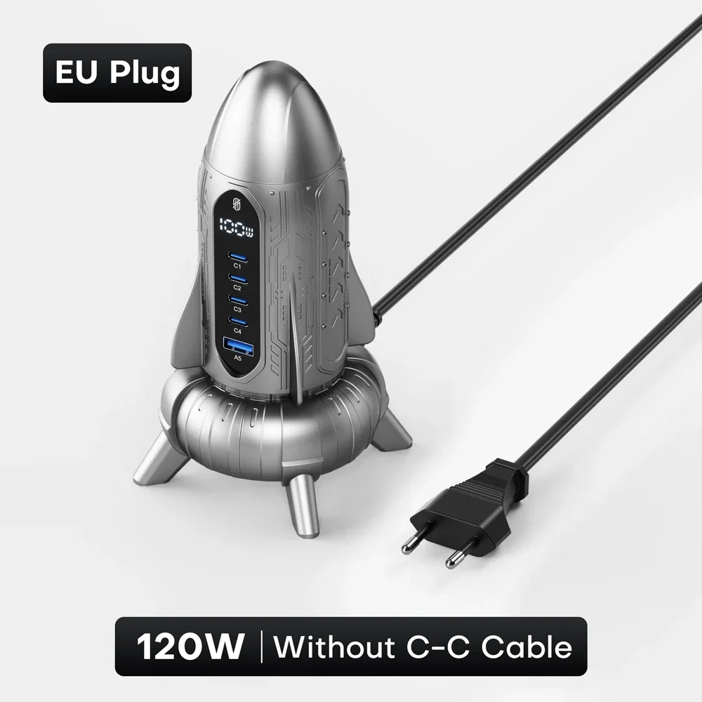 SIGOR 120W USB Charger Multiple Ports Cyberstyle Rocket PD 3.0 Quick Charger