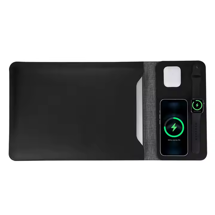 SIGOR 5-in-1 Laptop Sleeve with Wireless Charging Desktop Charging Mat