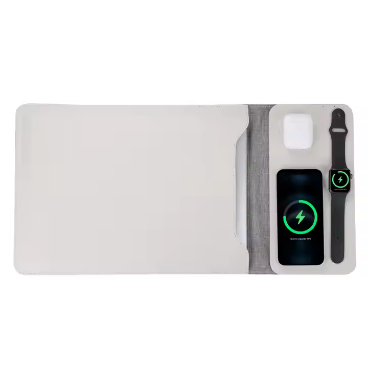 SIGOR 5-in-1 Laptop Sleeve with Wireless Charging Desktop Charging Mat