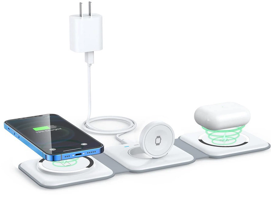 SIGOR Portable 3-in-1 wireless magnetic charger 18W foldable