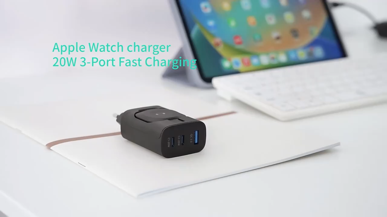SIGOR QC3.0 fast Wireless charger USB-C wall adapter smart Watch for apple watch