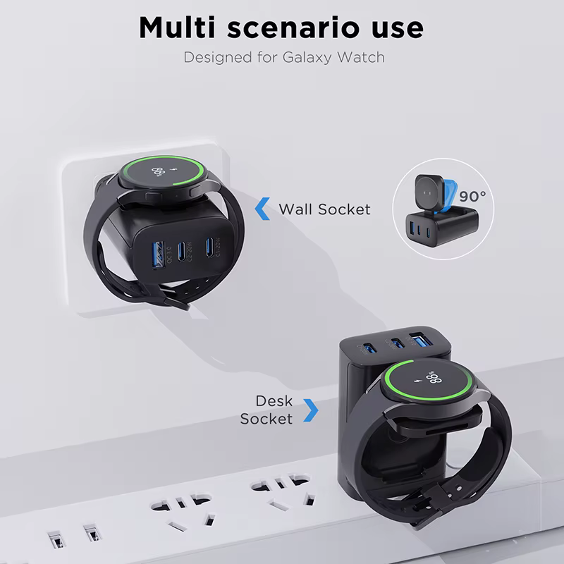 SIGOR QC3.0 fast Wireless charger USB-C wall adapter smart Watch for apple watch