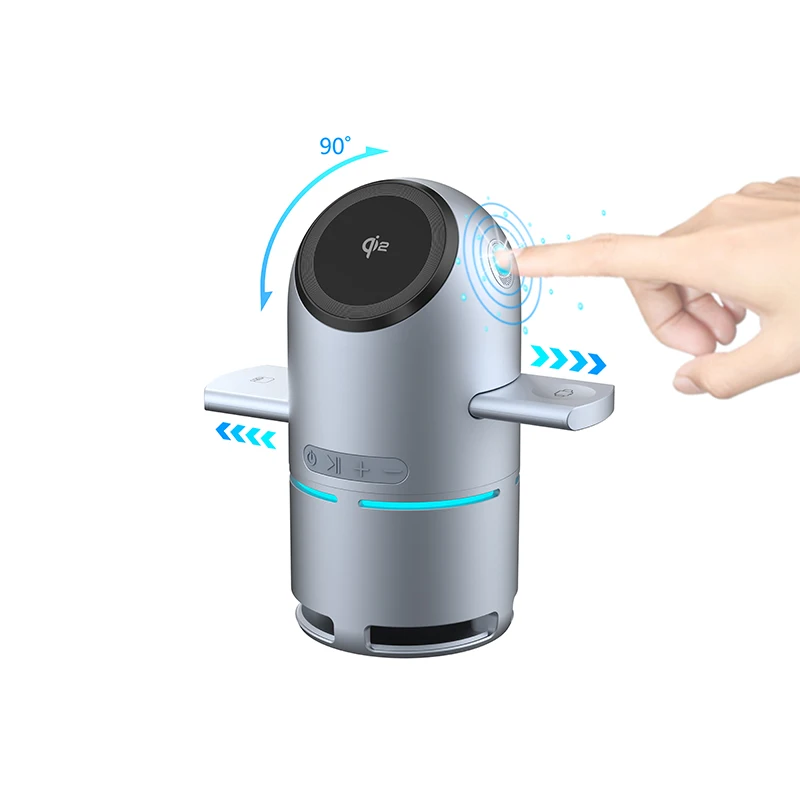 SIGOR Bluetooth Speaker Wireless Charger 3-in-1 Qi 2.0 Fast Charging