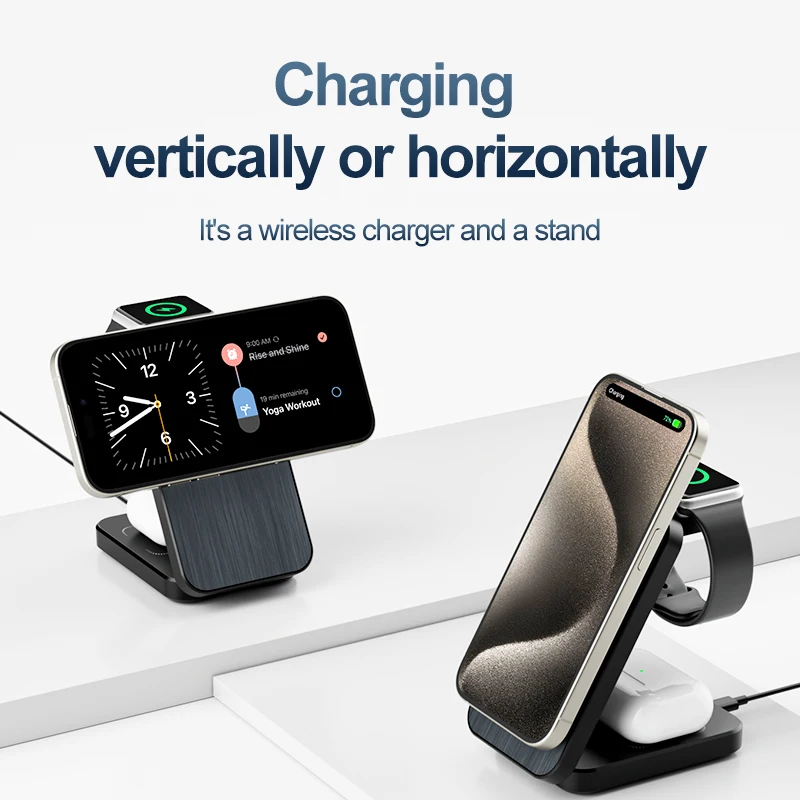 SIGOR New Arrivals Wireless Charging 3 in 1 Foldable Magnetic Multi-function Charger