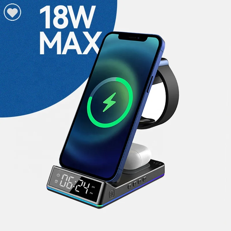 SIGOR 15W 3 in 1 Wireless Fast Charger Charging Folding Wireless Charger