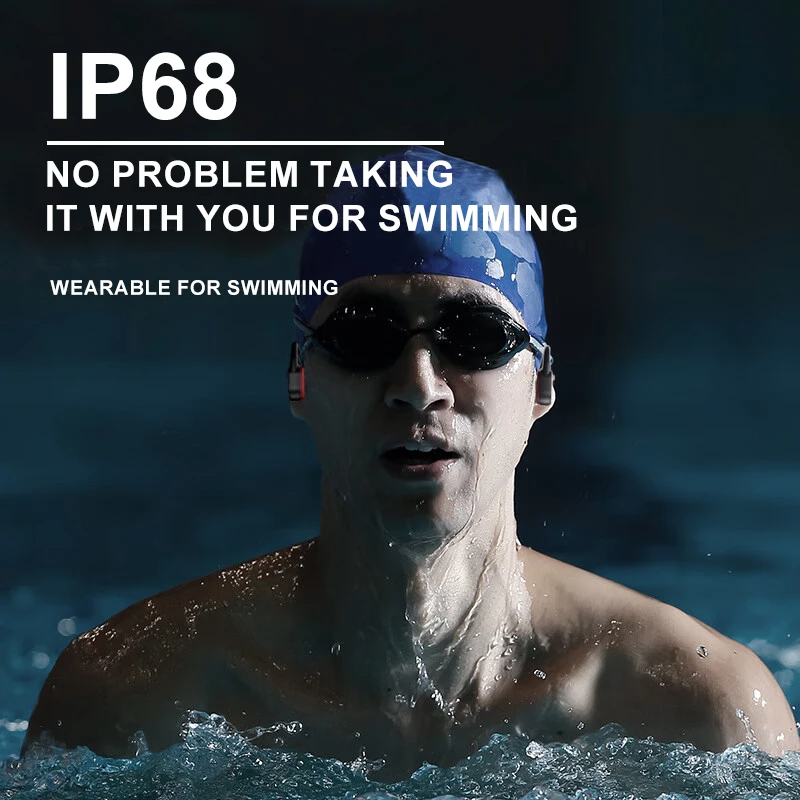 SIGOR New Display Bone Conduction Headphone Waterproof 5.3 Wireless Sports Headset