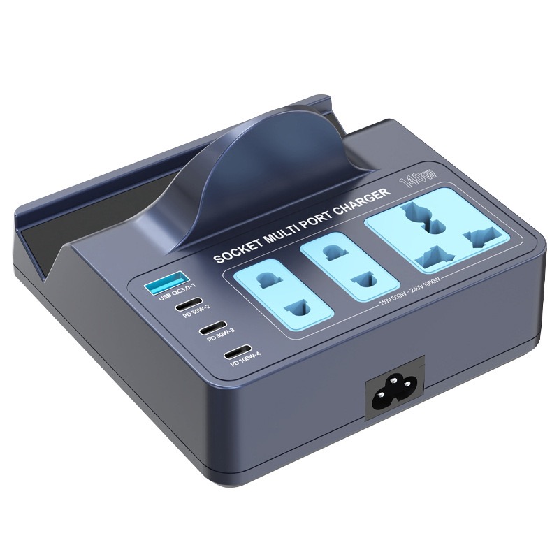 SIGOR 72W 140W Wireless Fast Charging Charger USB Type C 4-Port with 1000W Socket