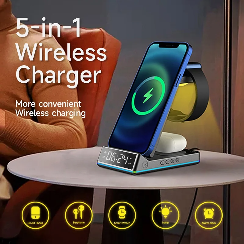 SIGOR 15W 3 in 1 Wireless Fast Charger Charging Folding Wireless Charger