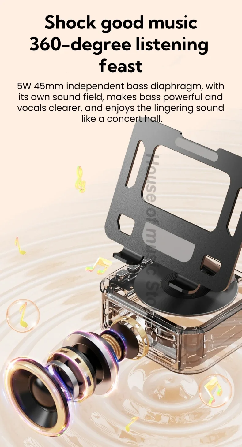 SIGOR 3-in-1 360 Rotating Table Mount With Wireless BT Speaker Stereo