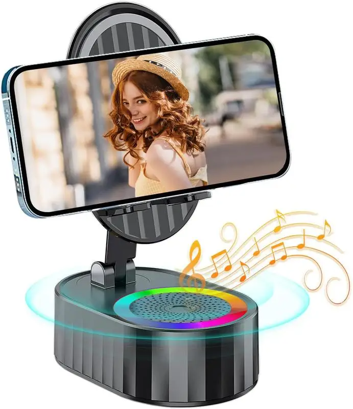 SIGOR 5-in-1 Cell Phone Stand Holder with Bluetooth/Induction Speaker
