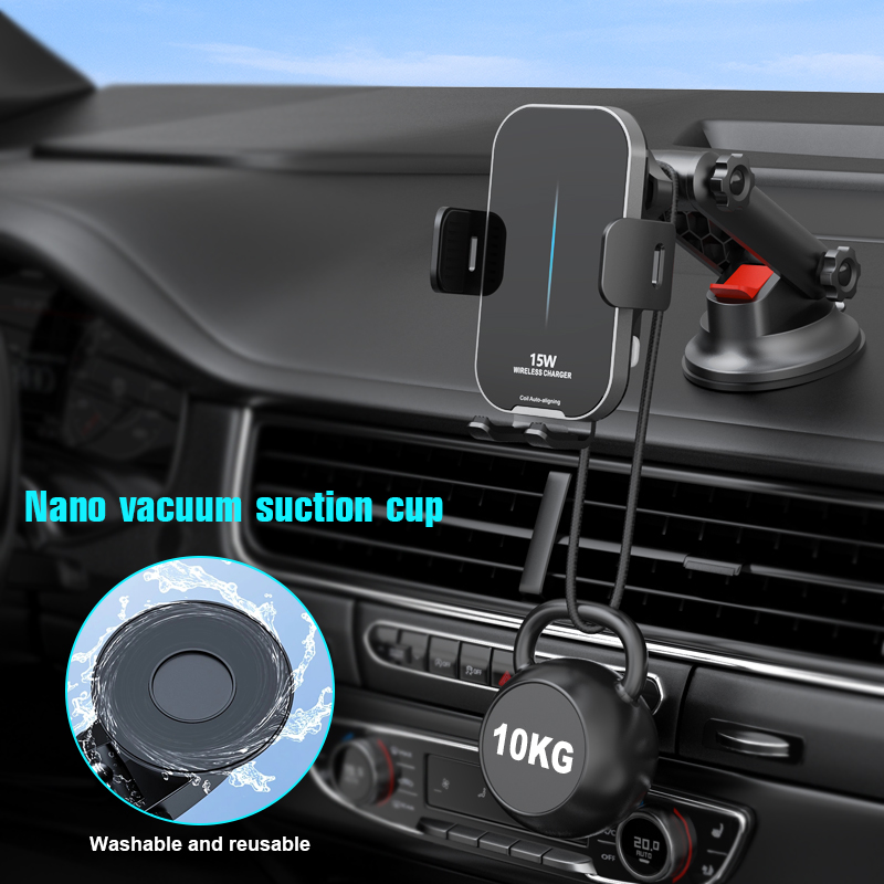 SIGOR Auto Aligning Wireless Charging Automatic Car Phone Mount for Samsung Huawei