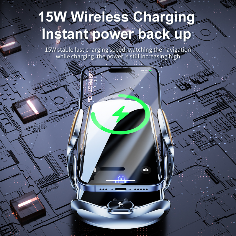 SIGOR 2025 15W Fast Charging Wireless Phone Holder with Automatic Sensor