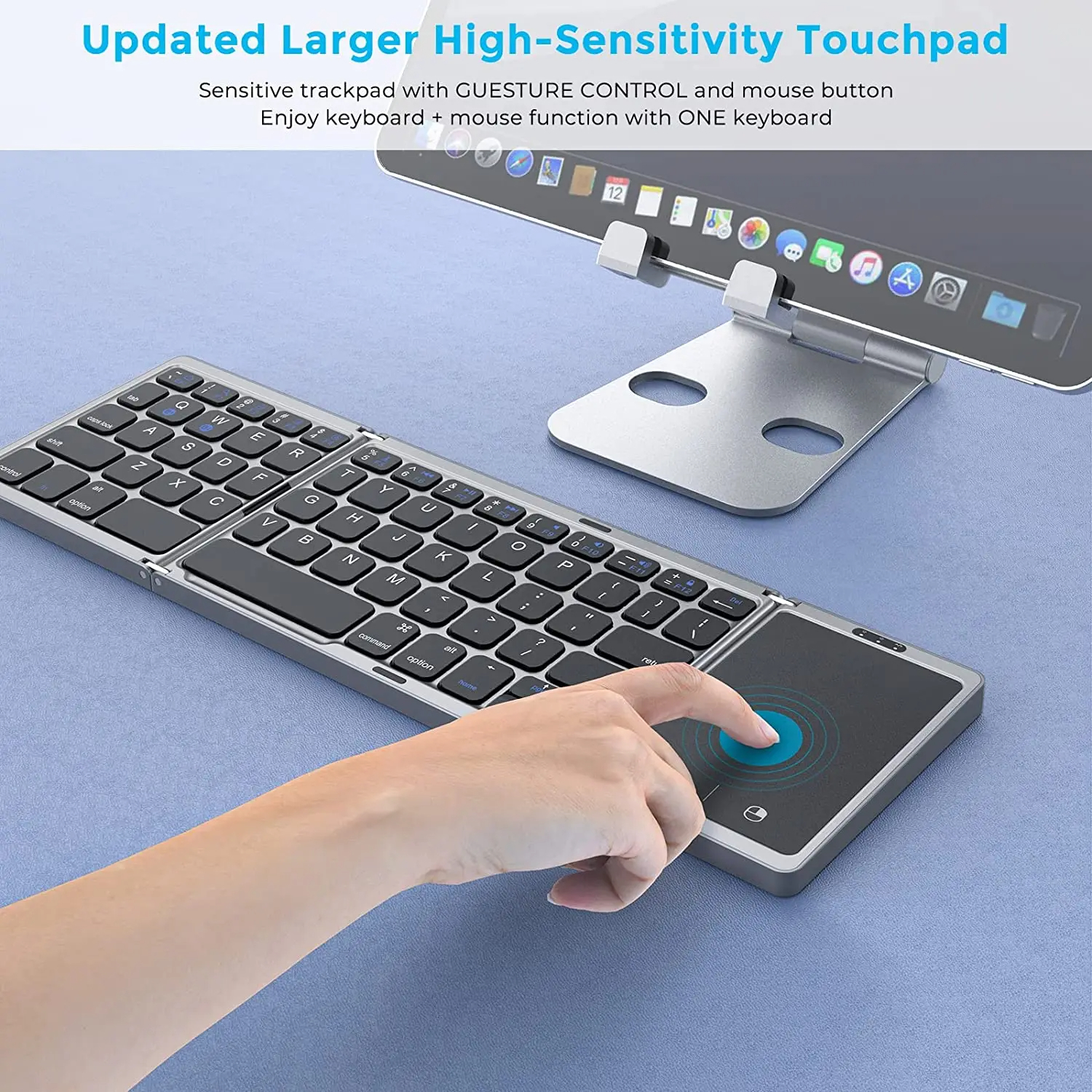 SIGOR Foldable Wireless Bluetooth Keyboard Rechargeable Portable Keyboards