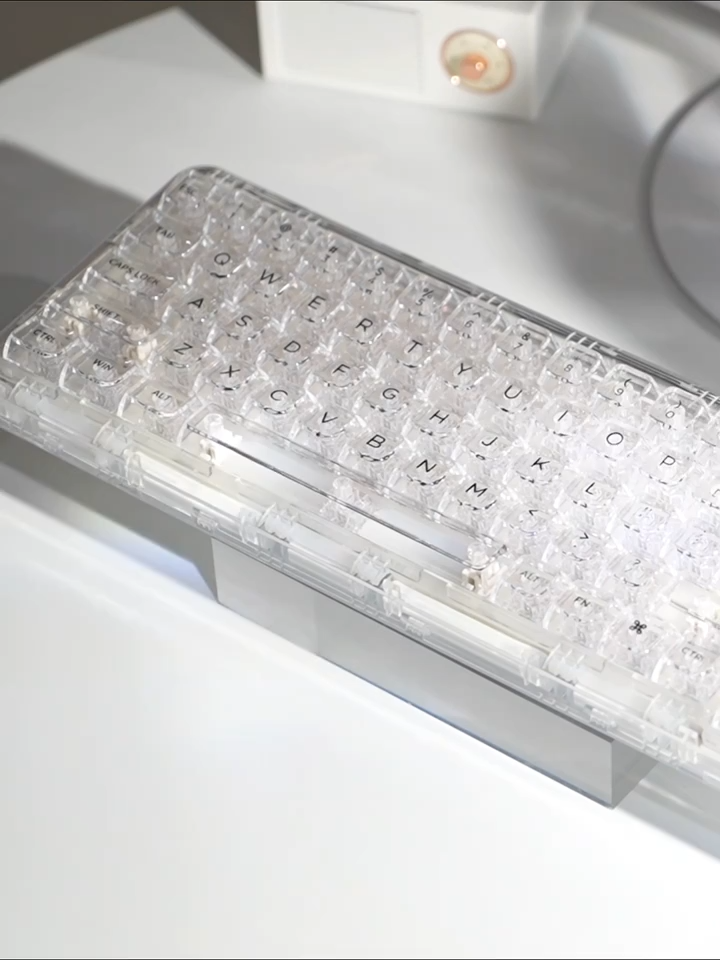 SIGOR Wireless BT/2.4G/USB-C Transparent RGB Mechanical Gaming Keyboard