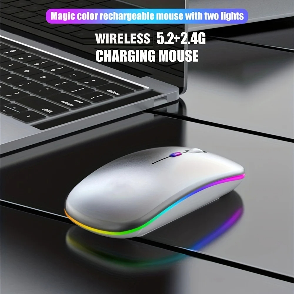 SIGOR Wireless Mouse Bluetooth and 2.4GHz Dual Modes Rechargeable
