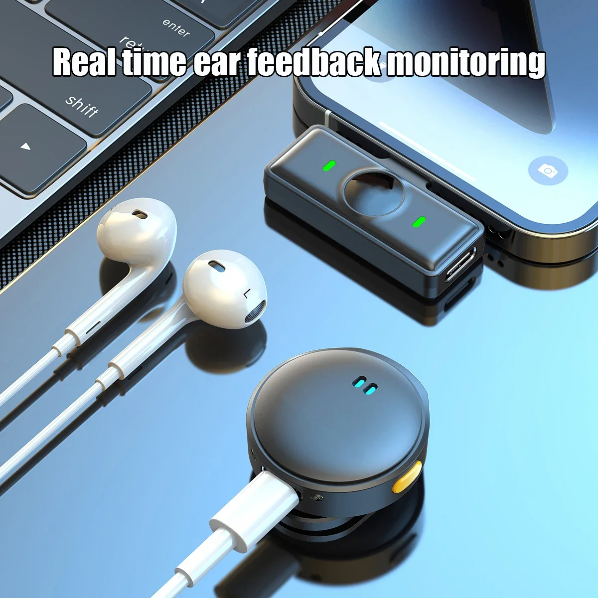 SIGOR 2.4G Chip Wireless Magnetic Suction Button Collar Microphone