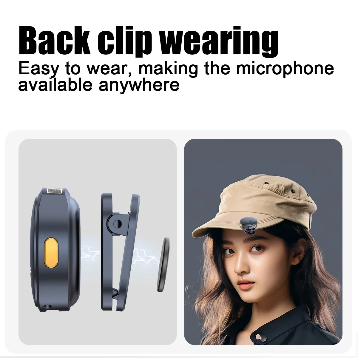 SIGOR 2.4G Chip Wireless Magnetic Suction Button Collar Microphone