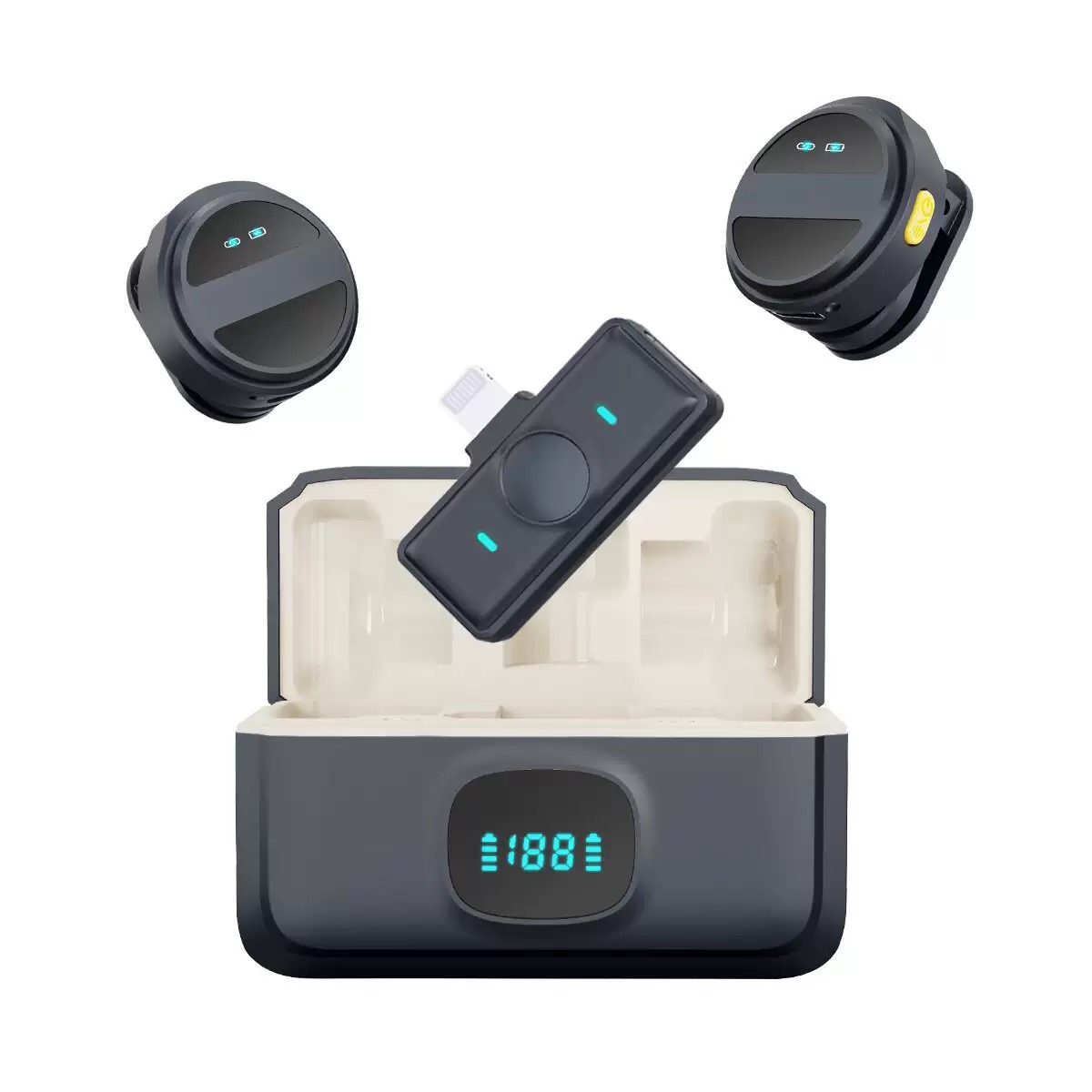 SIGOR 2.4G Chip Wireless Magnetic Suction Button Collar Microphone